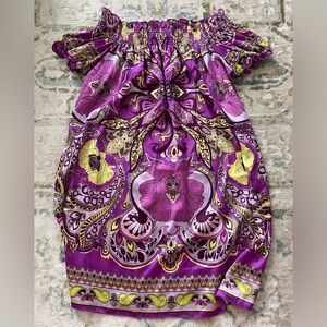 Purple Floral Off-Shoulder Dress. One size fits all 💜
